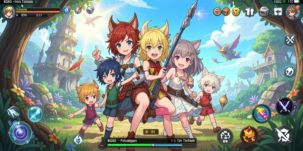 Tangkapan layar gameplay 8G8G yang penuh warna dan action.
