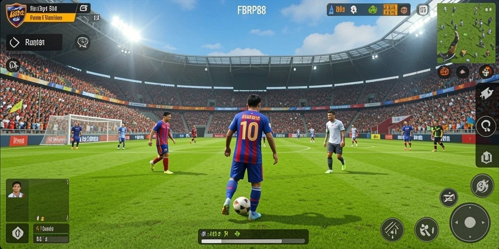 Tampilan menarik dari FBRP88 dalam aksi permainan sepak bola.
