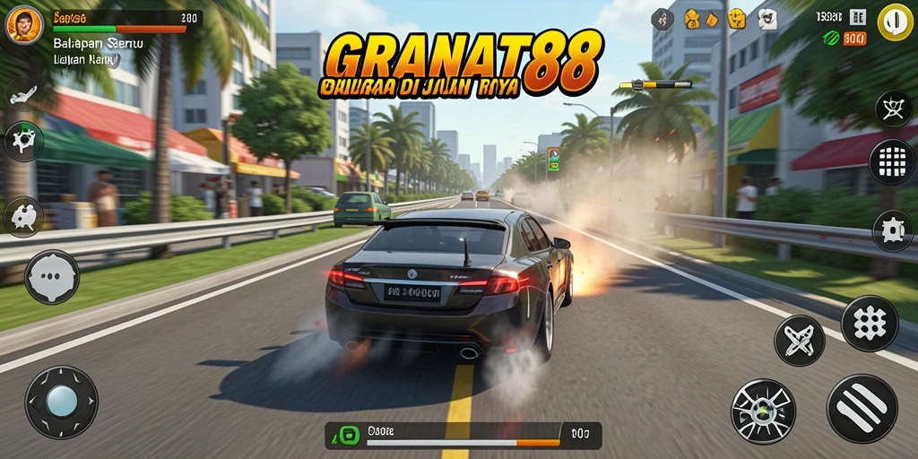 Gameplay Racing yang seru dan mendebarkan di GRANAT88.