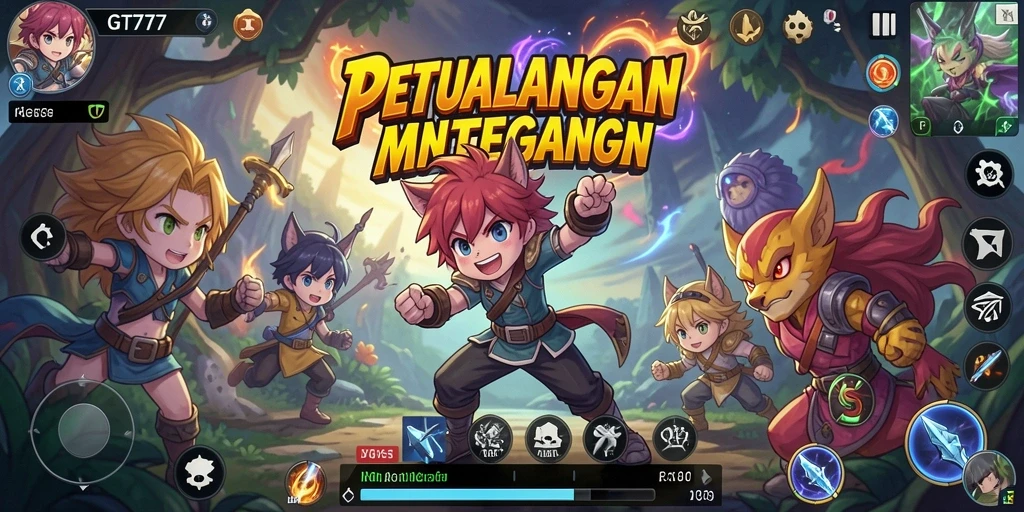 Screenshot GT777 menampilkan aksi seru dan karakter anime yang menghibur.