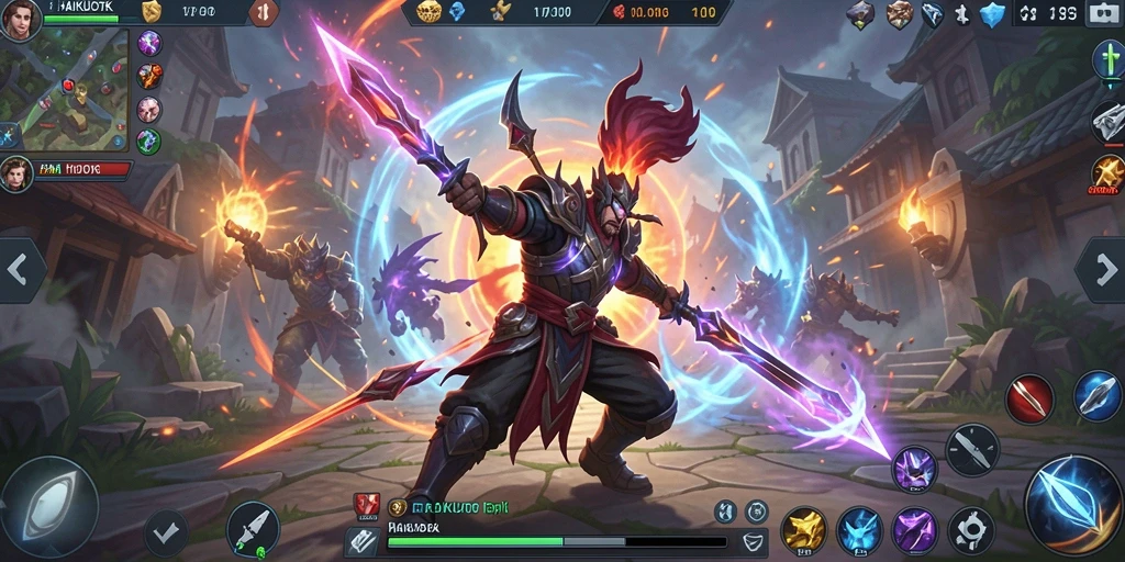 Tampilan gameplay seru dan strategi di arena MOBA HAIKUOTK.