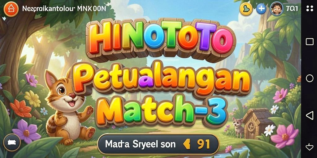 Screenshot gameplay HINOTOTO dengan kombinasi warna-warni yang menarik.