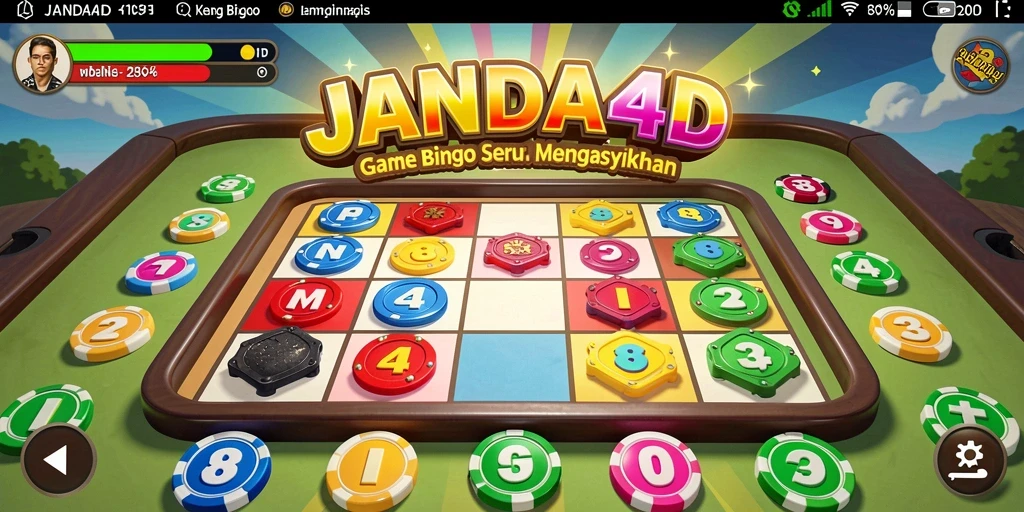 Tampilan gameplay seru dalam permainan Bingo JANDA4D.
