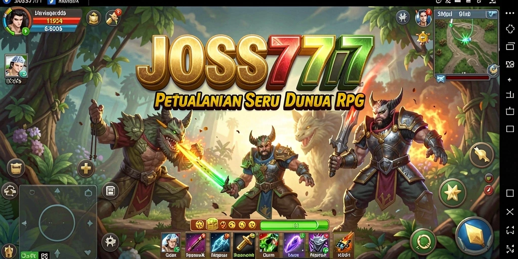 Gameplay JOSS777 menampilkan petualangan RPG yang seru dan menegangkan.