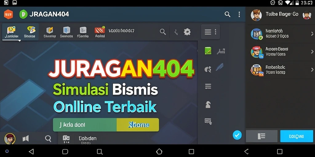 Screenshot menampilkan gameplay JURAGAN404 yang mendebarkan dan interaktif.