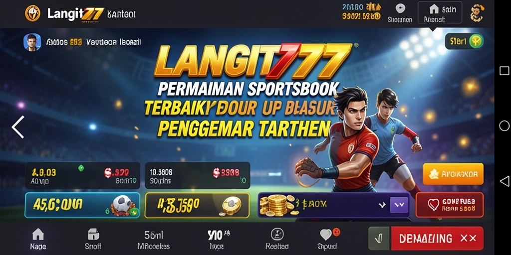 Tampilan gameplay LANGIT777 dengan berbagai opsi taruhan olahraga.