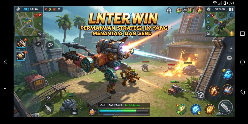 Tampilan gameplay LNTERWIN yang menarik dan strategis.