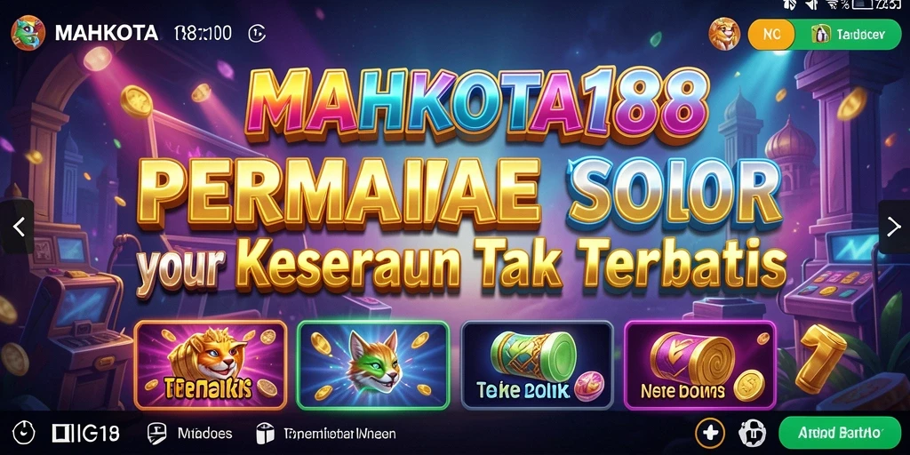Tampilan gameplay menawan dari MAHKOTA188 yang menarik dan penuh warna.