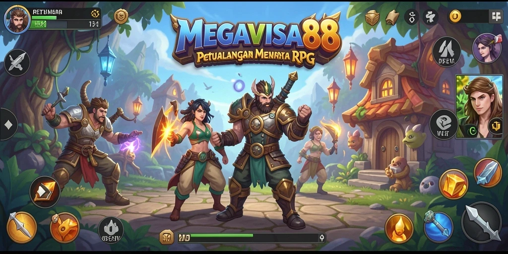 Tampilan gameplay RPG dalam MEGAVISA88 yang mengesankan dan mendetail.