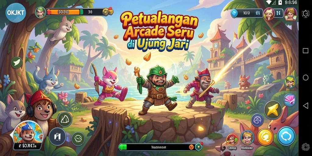 Screenshot gameplay OKJKT menampilkan aksi seru dan grafik menarik.