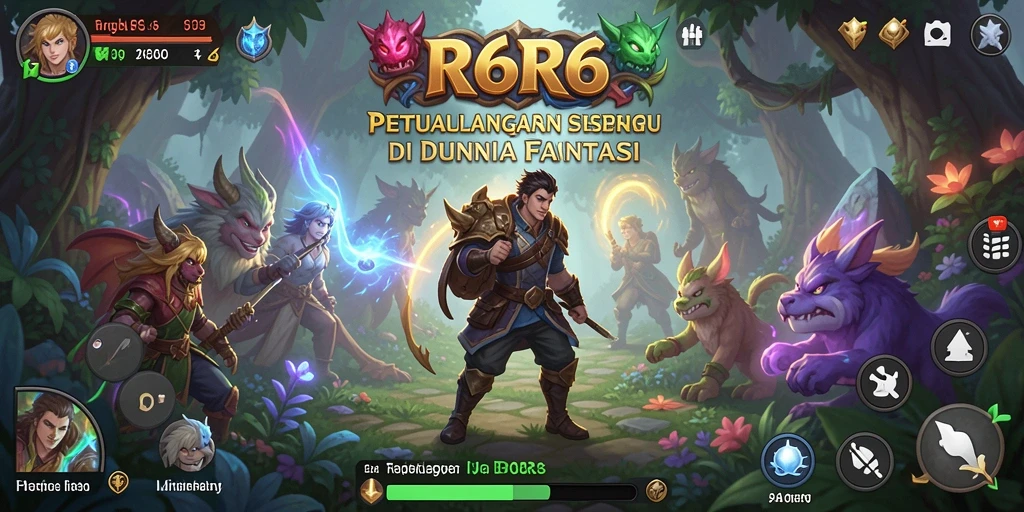 Tampilan gameplay R6R6 yang mendebarkan saat menjelajahi dunia fantasi.