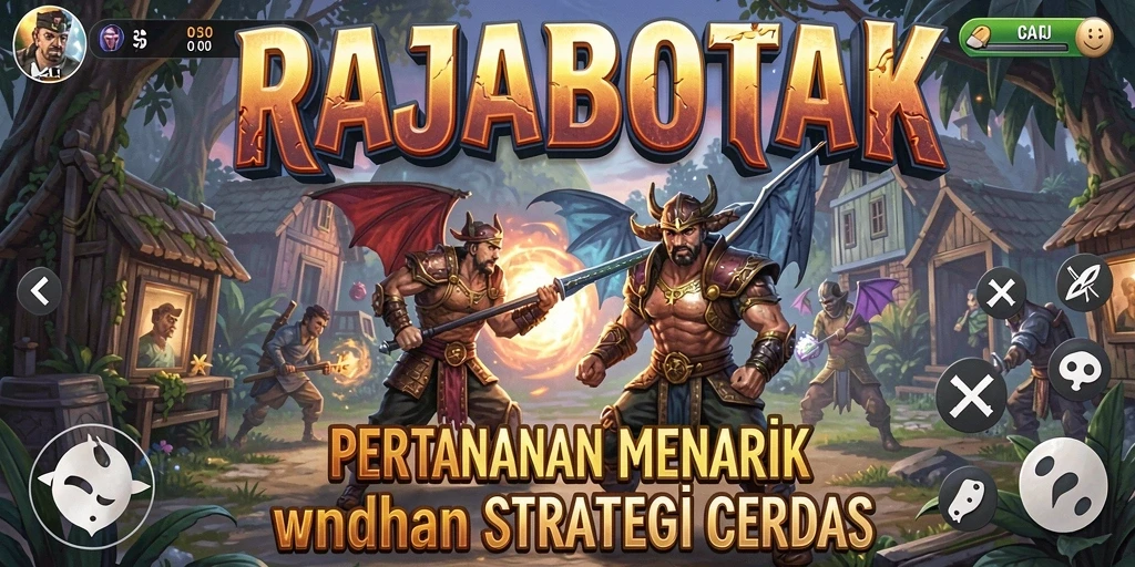 Tangkapan layar RAJABOTAK menampilkan serangan musuh yang menegangkan dalam permainan Tower Defense.
