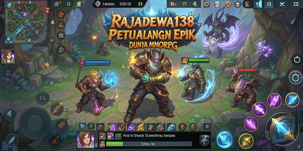 Screenshot dari gameplay epik di RAJADEWA138, menggambarkan petualangan MMORPG yang menantang.