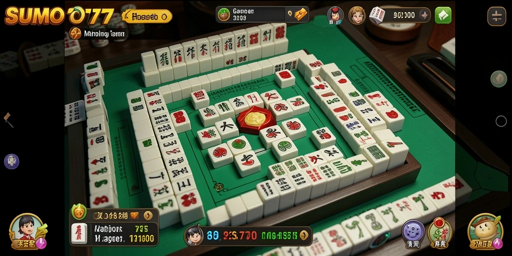 Tampilan utama game SUMO777 menampilkan gameplay Mahjong yang mendebarkan.