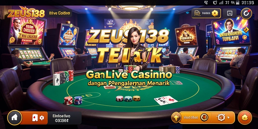Tampilan gameplay Live Casino yang menarik dan interaktif di ZEUS138.